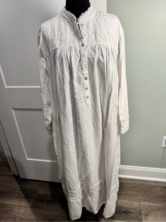 Eileen West Other - Eileen West White HIGHNECK Long Ballet Nightgown XL cottage fairy croquet lace